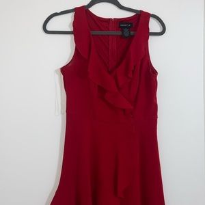 Red ruffle dress